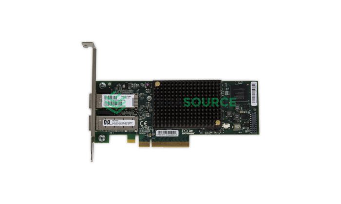HP 595325-001 Dual Port 10Gb SFP+ CN1000E Converged Network Adapter Top View