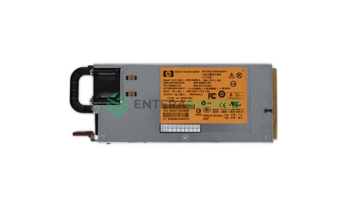 HP 511778-001 750W HE Common Slot Gold AC Power Supply Top View