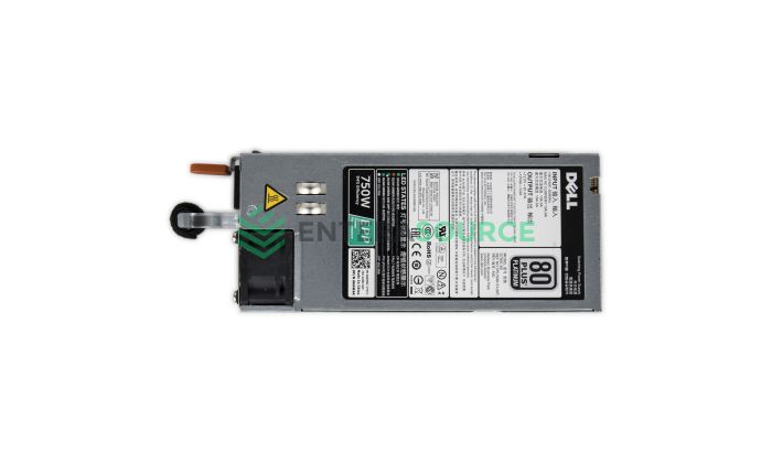 Dell G6W6K PowerEdge R530 R630 R540 R740 T630 750W 80+ Platinum AC Power Supply Top View