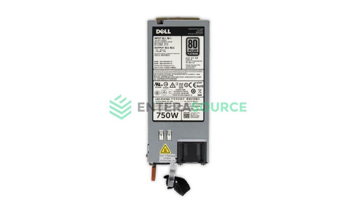 Dell N30P9 PowerEdge R520 R620 R820 T620 VRTX 750W 80+ Platinum AC Power Supply Top View