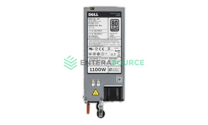 Dell GYH9V PowerEdge R520 R620 R820 T620 VRTX 1100W 80+ Platinum AC Power Supply Top View