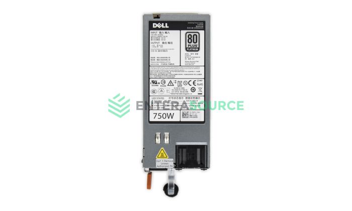 Dell 6W2PW PowerEdge R520 R620 R820 T620 VRTX 750W 80+ Platinum AC Power Supply Top View