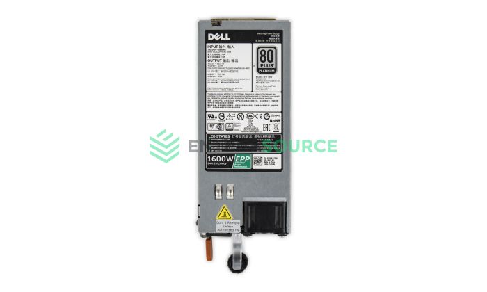 Dell T4GCW PE C4130 FX2 VRTX R740xd R940 T640 1600W 80+ Platinum AC Power Supply Top View