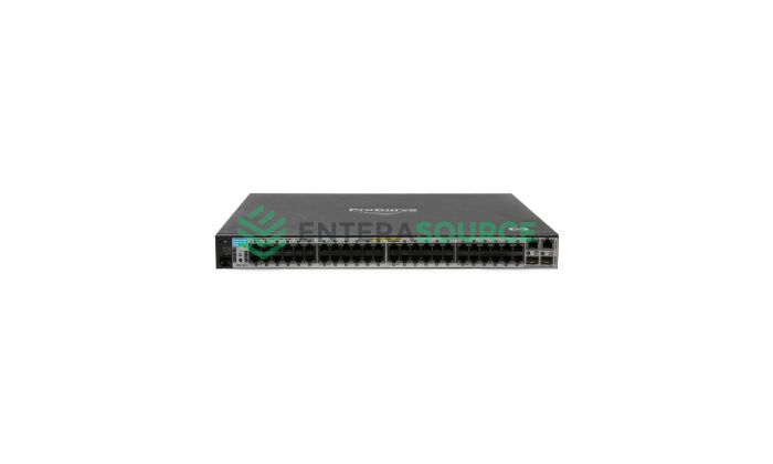 HP ProCurve J9089A E2610-48-PWR 48 Port 100BASE-T PoE, Gigabit Uplink L3 Switch Front View