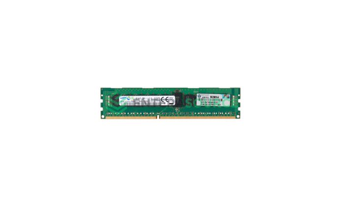 HP 647651-081 8GB DDR3-1600 PC3-12800R 1Rx4 ECC Registered Server Memory Module Top View