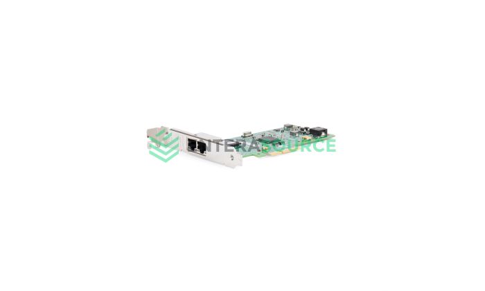 Dell V5XVT Dual Port 1GBASE-T PCI-E Server Adapter [Full Height] | Intel I350-T2 Front View