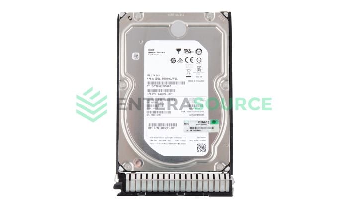 HPE 846612-001 1TB 7.2K SAS LFF 12G MDL DS SC Hard Drive Top View