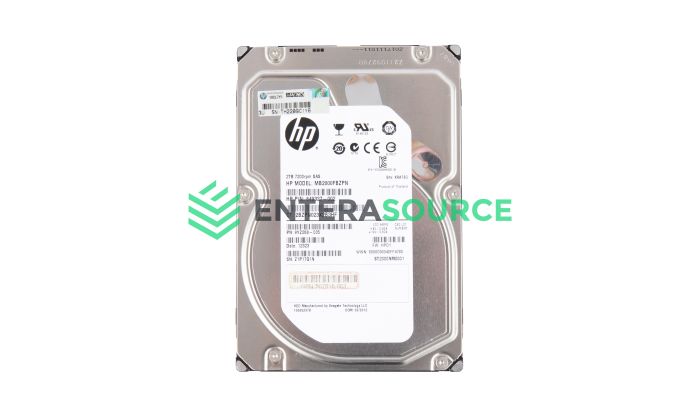 HP 649327-002 2TB SAS 6Gbps 7.2K LFF DP Hard Drive Top View