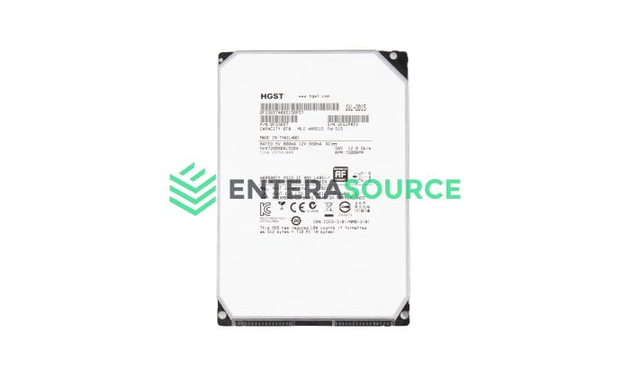 Hitachi HUH728080AL5204 8TB 7.2K NL SAS 3.5" 12Gbps Hard Drive Top View