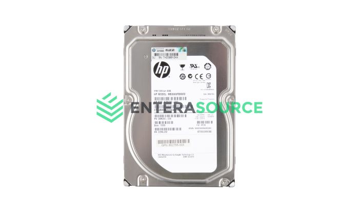 HP 625030-001 3TB 6Gbps SAS 7.2K LFF SC MDL Hard Drive Top View