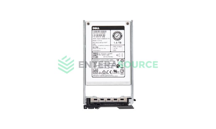 Dell FDC8J 1.6TB MLC SAS SSD 2.5" 12Gbps MU ISE Solid State Drive Top View