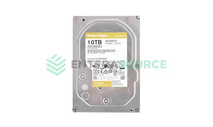 Western Digital WD102KRYZ Gold 10TB 7.2K SATA 3.5" 6Gbps Hard Drive Base View