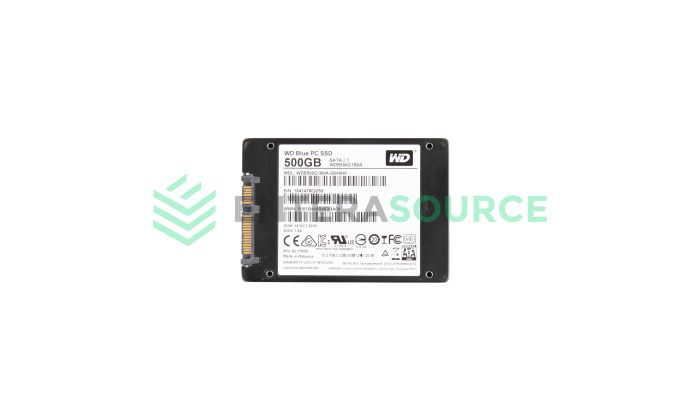 Western Digital WDS500G1B0A Blue 500GB TLC SATA 2.5" 6Gbps RI Solid State Drive Base View