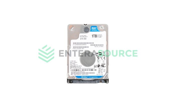Western Digital WD10SPZX-60Z10T0 Blue 1TB 5.4K SATA 2.5" 6Gbps Laptop Hard Drive Base View