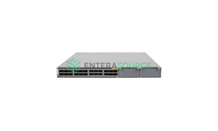 Juniper QFX5100-24Q-3AFO 24 Port 40Gb QSFP+ L3 Normal Airflow Switch w/ No PSUs Front View