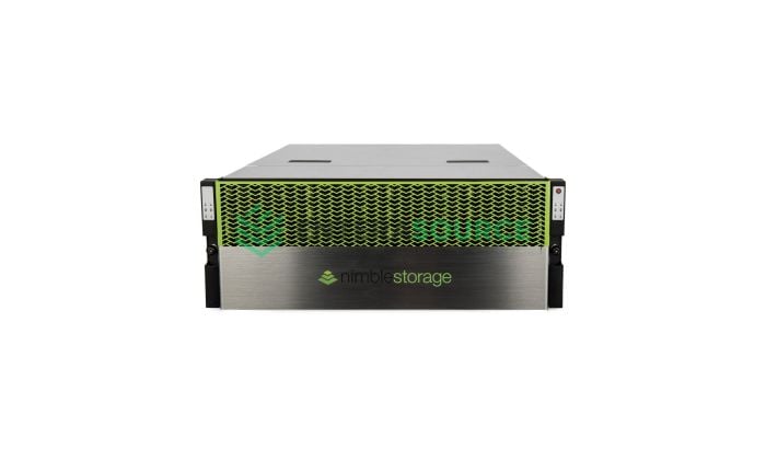 HPE Nimble Storage AF3000-2P-11T-1 [24x 480GB SSD, 2x 10Gb SFP+] Front View with Bezel